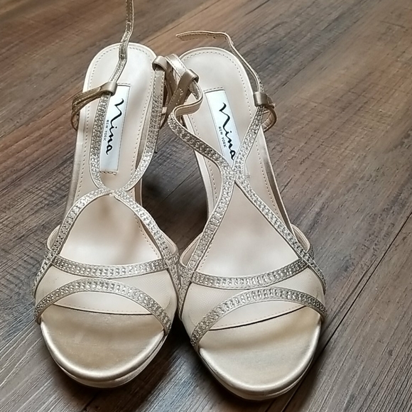 Nina | Shoes | Ninablossom Strappy Embellished Evening Sandal | Poshmark
